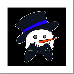 Snowman Face Gamer Posters and Art